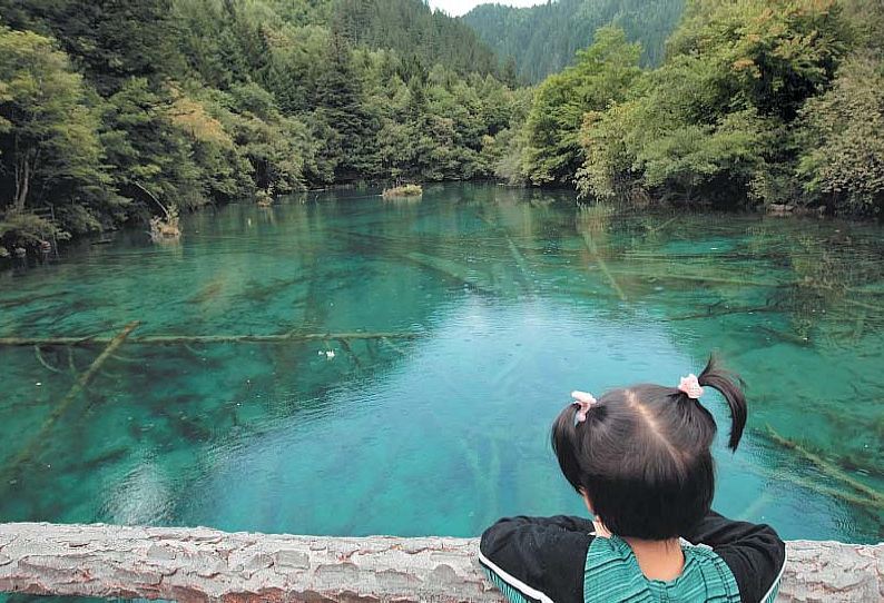 Lago Wuhuahai (Lago dei 5 fiori), Cina, provincia del Sichuan