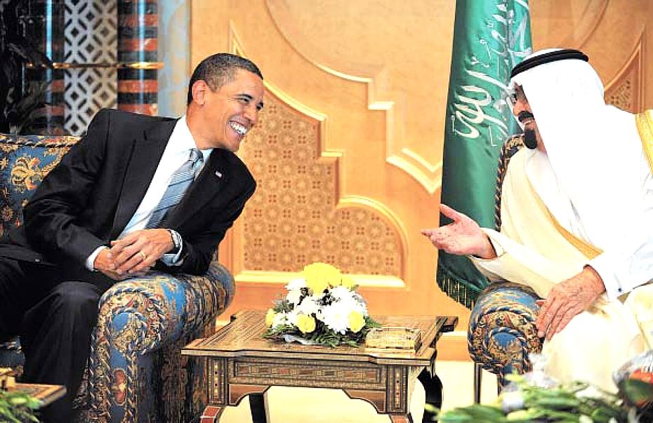 Obama in visita al re Abdullah (Riad, Arabia Saudita); fonte Ngan