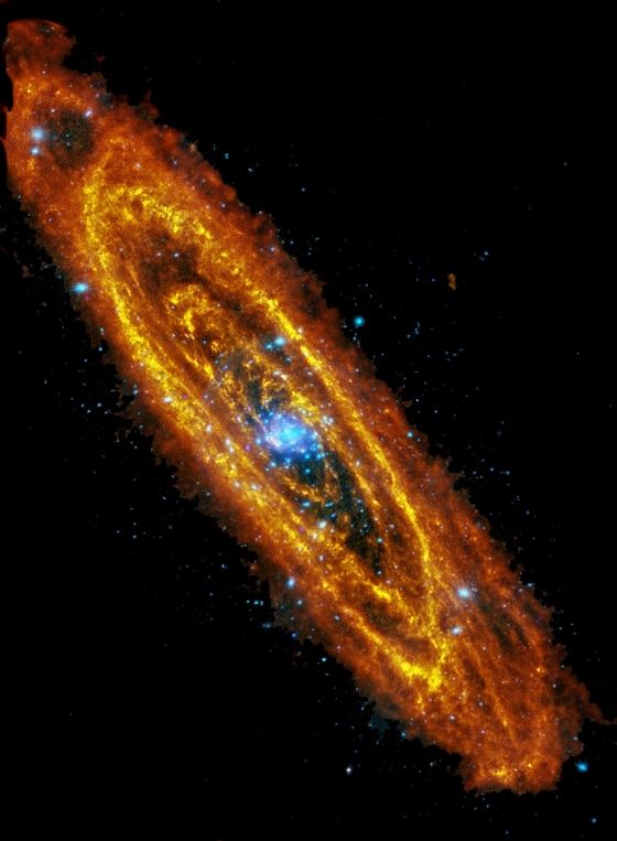La galassia di Andromeda, fotografata dal nuovo telescopio orbitante "Wise" della NASA