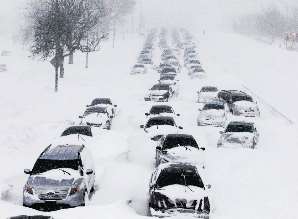 Chicago (USA), "mostruosa tempesta di neve"