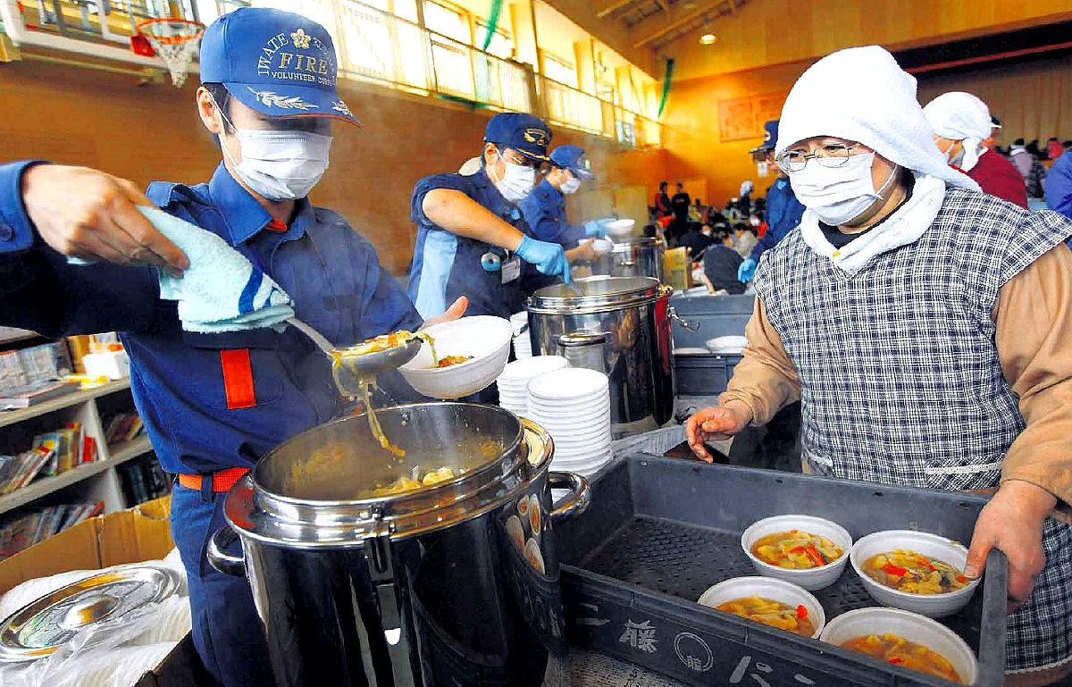 Cibo per le persone colpite dal terremoto in Giappone, rischio di contaminazione radioattiva dell'acqua, del latte e della verdura; fonte Kurokawa