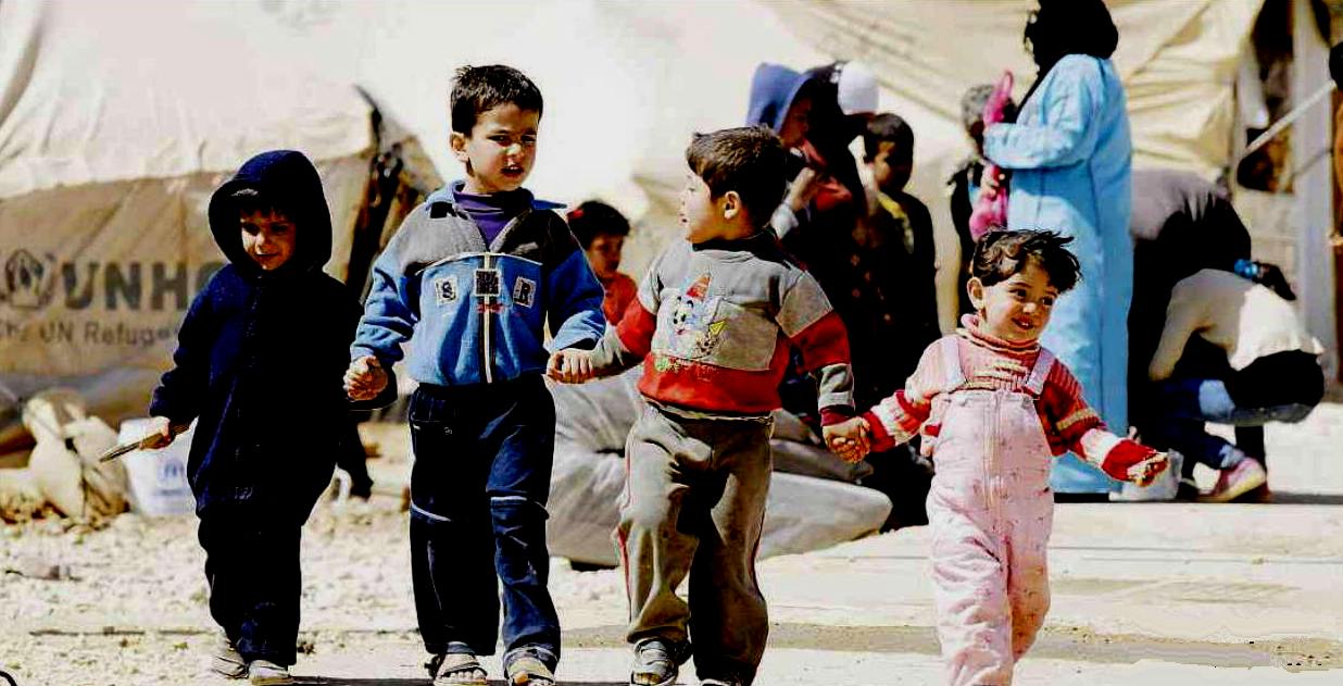 Bambini siriani rifugiati in Giordania; fonte Khalis