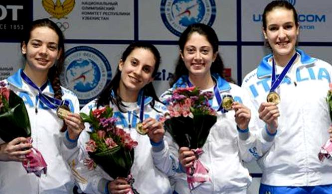 Elisabetta, Erica, Camilla, Claudia; oro nel fioretto femminile ai mondiali di scherma giovani (a Tashkent): fonte Reuters