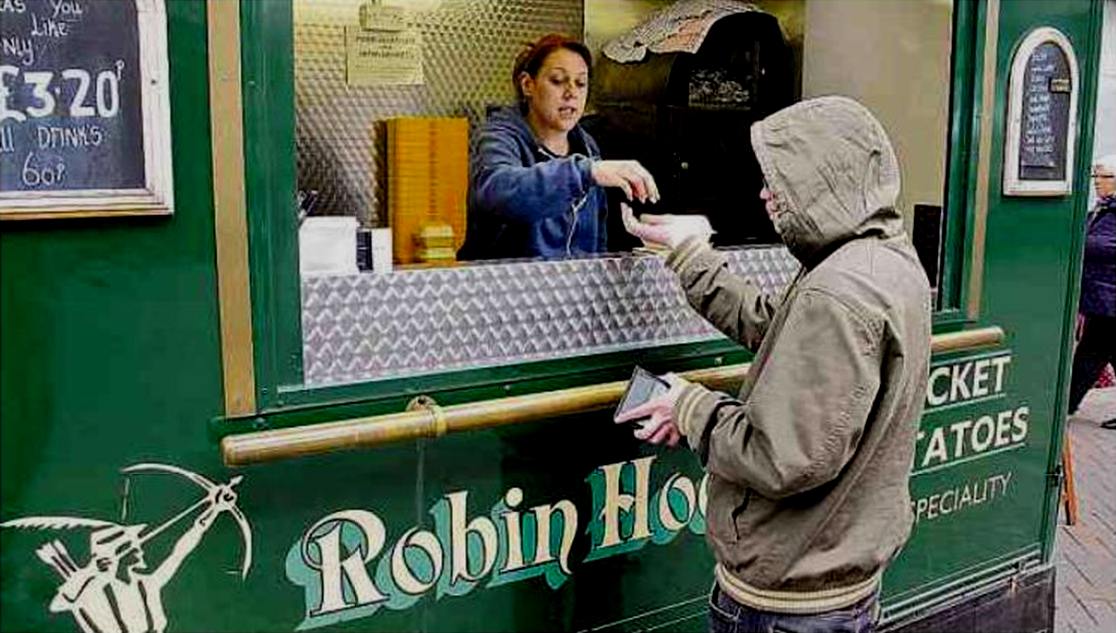 A Nottingham, "Robin Hood" cibo mobile; (elezioni politiche in Inghilterra...); fonte Cool