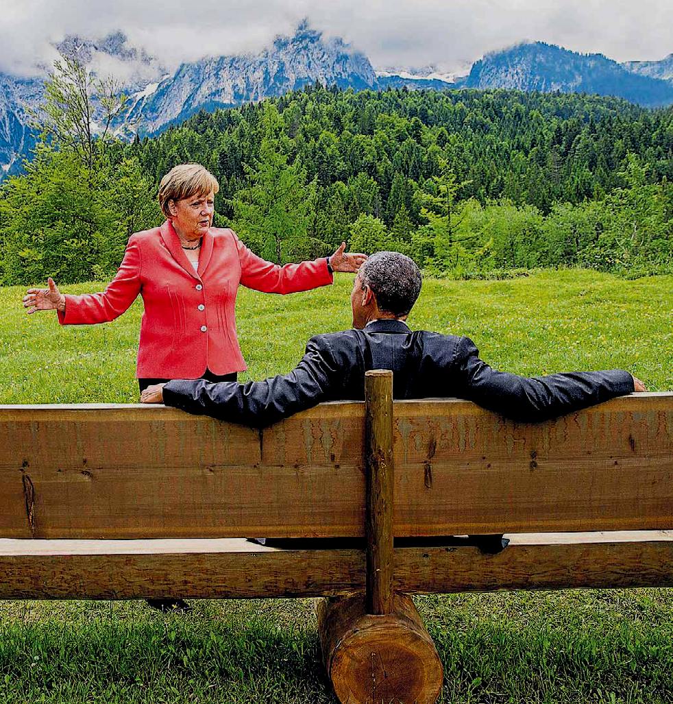 Baviera (Germania), Angela e Barack al G-7; fonte Kappeler