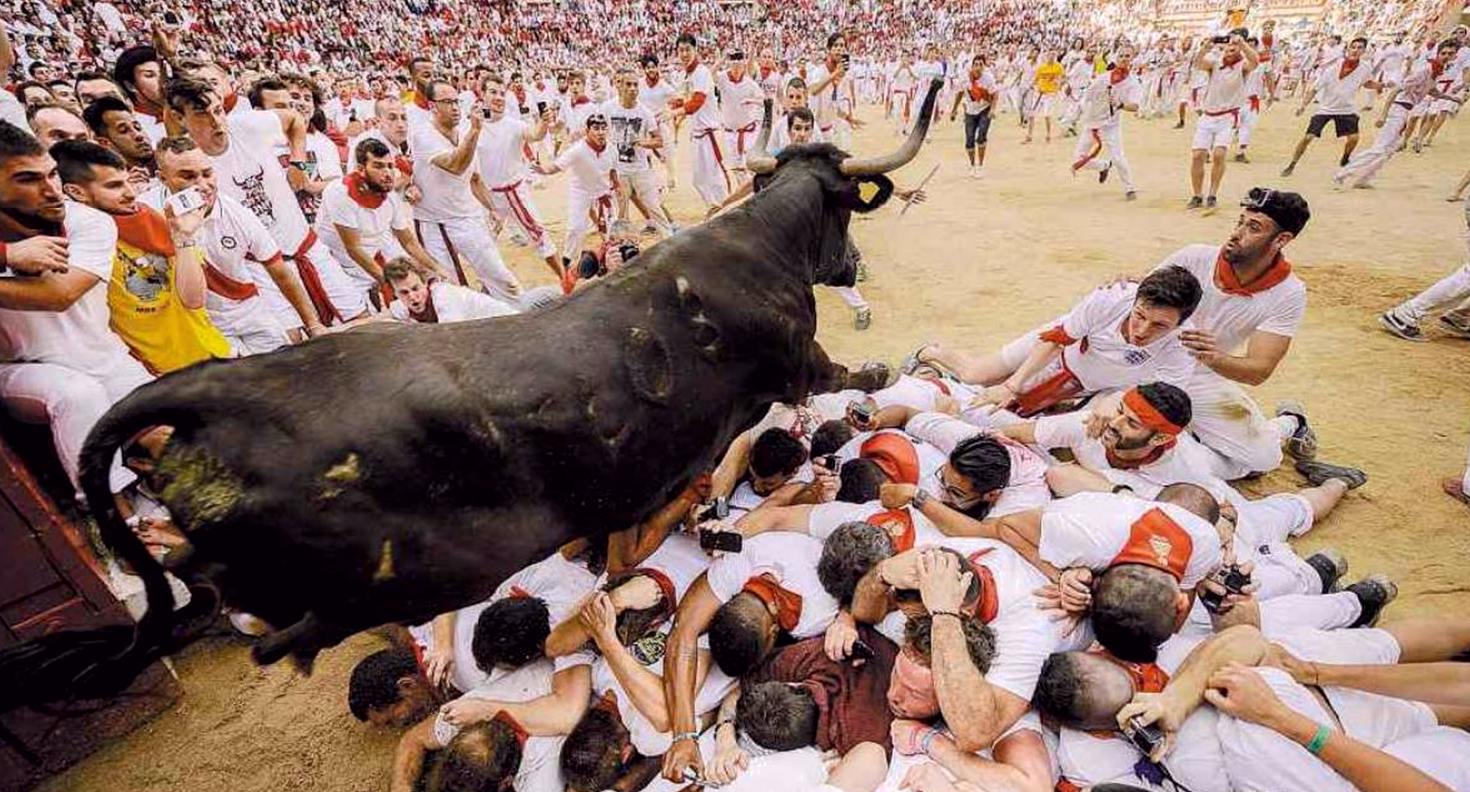 Pamplona  (Spagna), San Firmino; fonte Barrientos