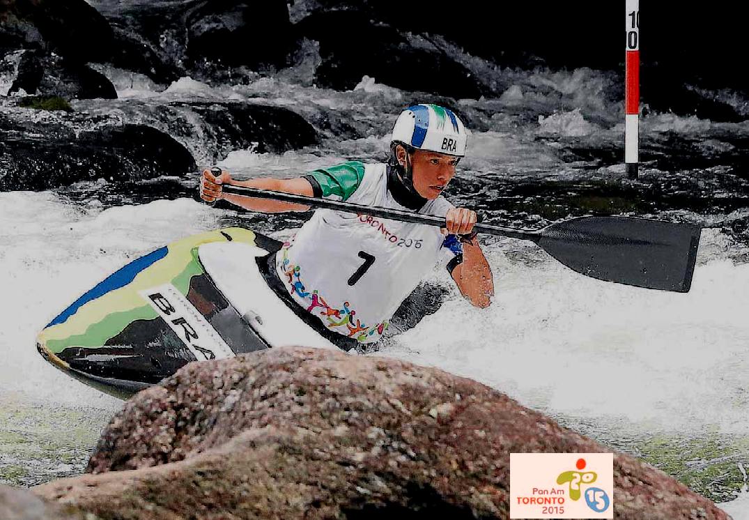 Oro del Brasile nella canoa-slalom ai Giochi PanAmericani di Toronto; fonte Fernandes