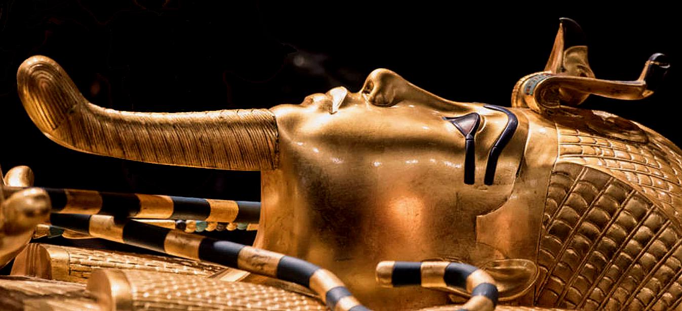 maschera funeraria del re Tutankhamon