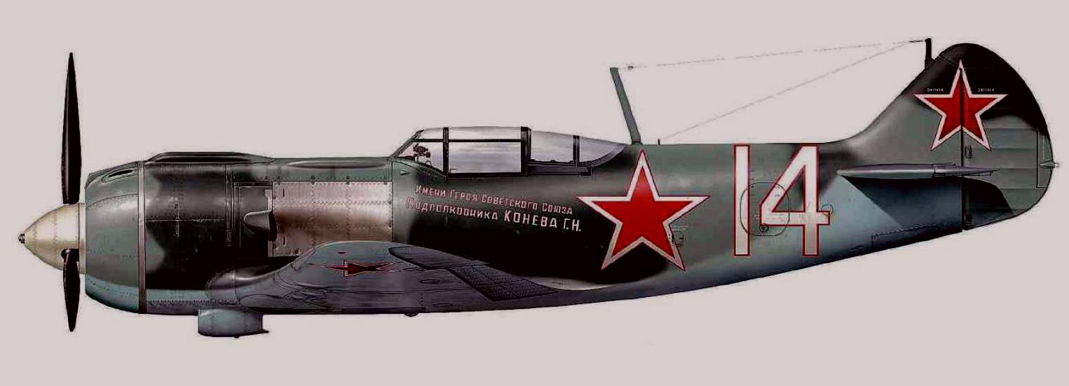 aereo La-5F della forza aerea sovietica della 2guerra mondiale, con pilota ucraino