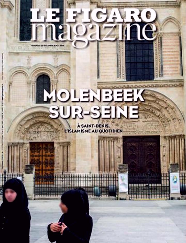 Parigi, musulmane jihadiste davanti alla basilica di Saint-Denis (dove riposano i Re di Francia, fautori dell'Europa libera)