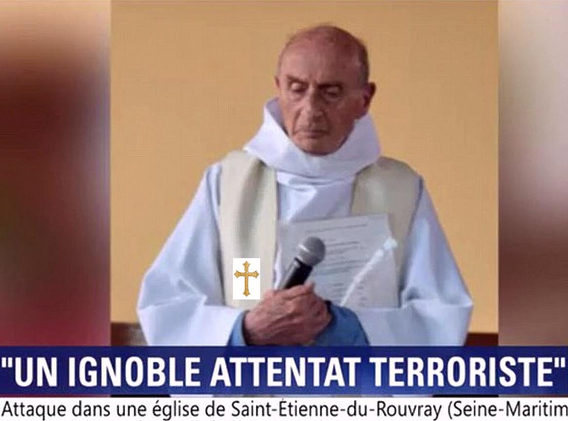 sgozzato da islamisti assassini il parroco Padre Jacques