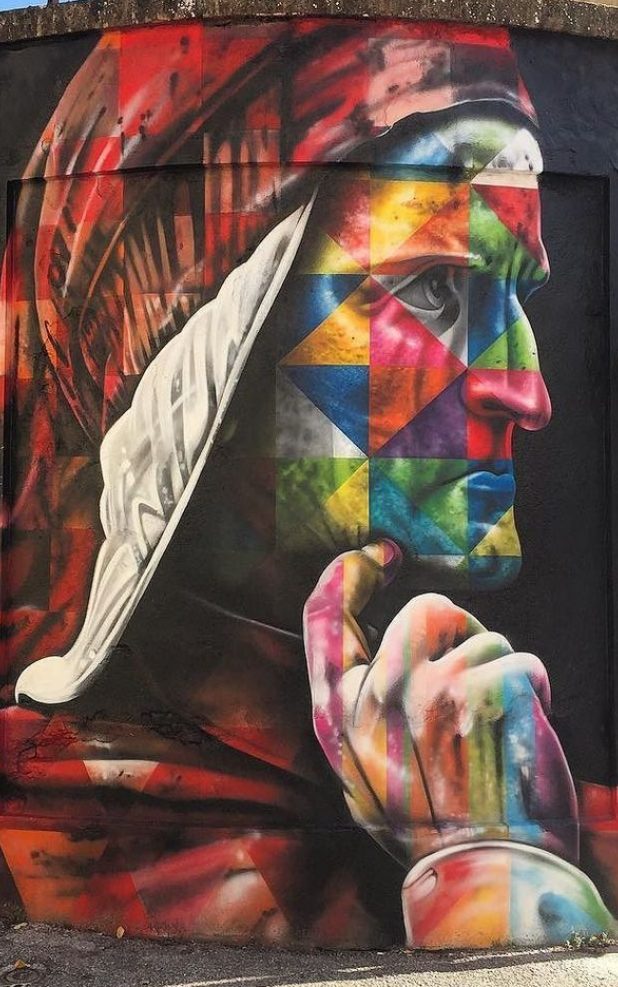 Dante Alighieri (street art di Kobra)