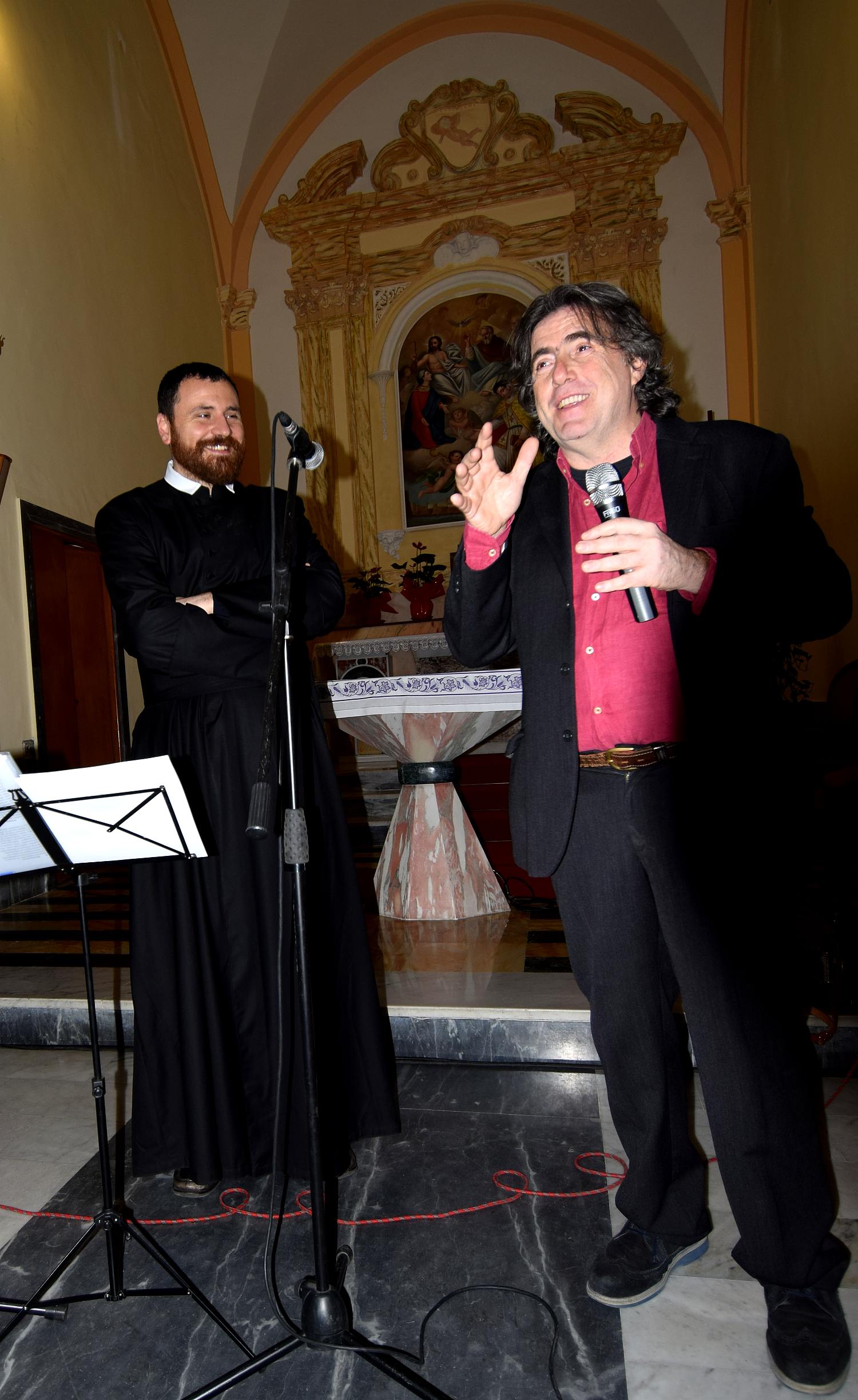 Padre Maurizio Botta e Ambrogio Sparagna