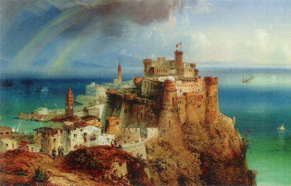 C. Bossoli, i Castelli della citt di Gaeta, tempera su carta (foto autorizzata)