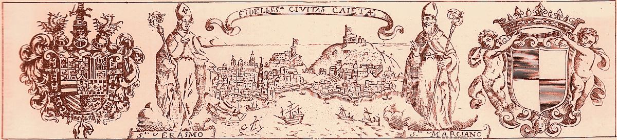 Antico "lasciapassare" per imbarcazioni in entrata a Gaeta; raffigurati i Santi protettori Erasmo e Marciano