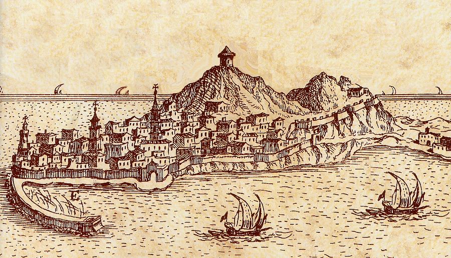 antica mappa di Gaeta e dintorni